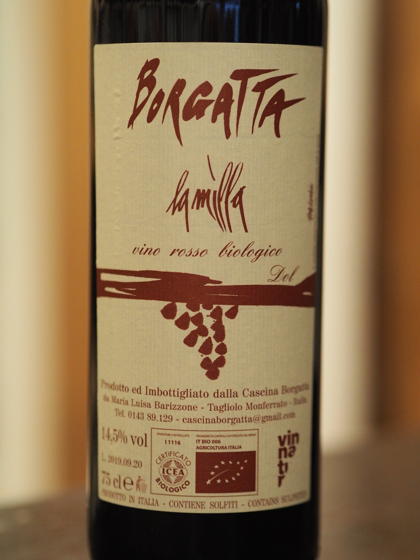 ボルガッタ La Milla ラ ミッラ 2019 赤