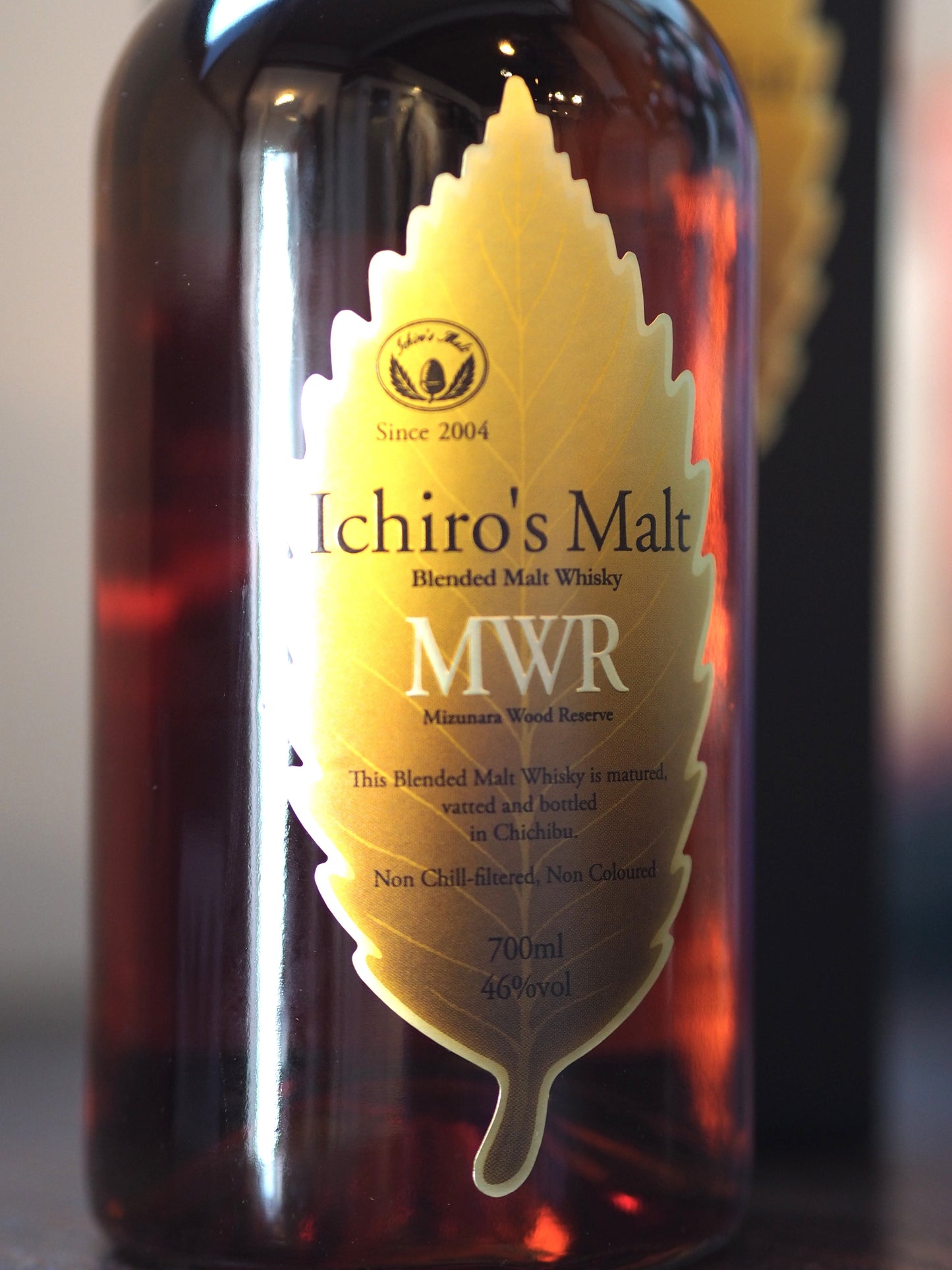 イチローズモルト ミズナラウッドリザーブ リーフラベル 箱付き 700ml